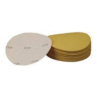 220 Grit, 6" Dia Hook & Loop Sandpaper, 50 Pk